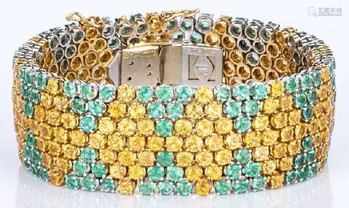 18k Italian Gemstone Fashion Bracelet