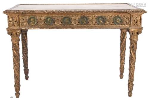 Italian Baroque style Carved Writing or Pier Table