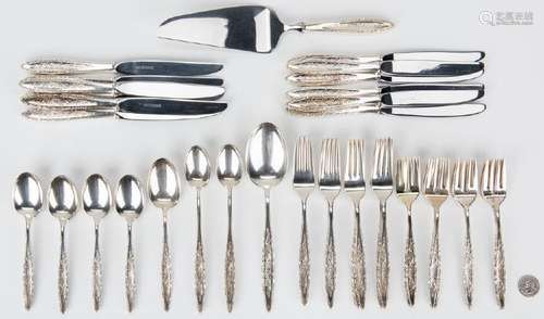 Lunt Floral Lace Sterling Flatware, 58 pcs.