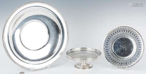 3 Sterling Serving Items: Bowl, stand, small tray