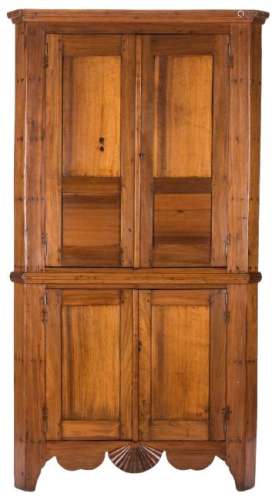 Kentucky Walnut Corner Cupboard