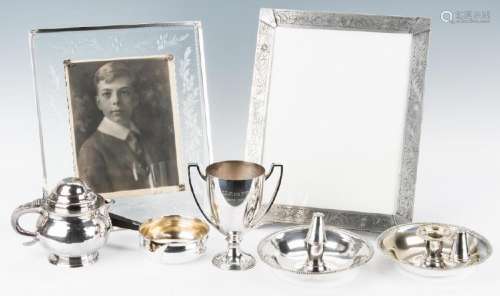 2 Sterling & 5 Silverplate Items, incl. Christofle