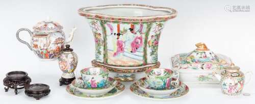 12 pcs Famille Rose incl. Rose Mandarin Jardiniere