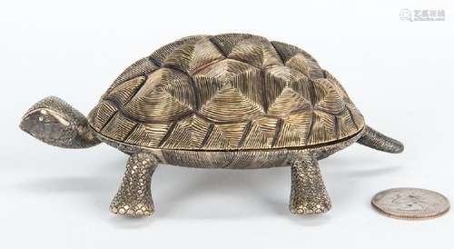 Tiffany Gilt Sterling Turtle Box