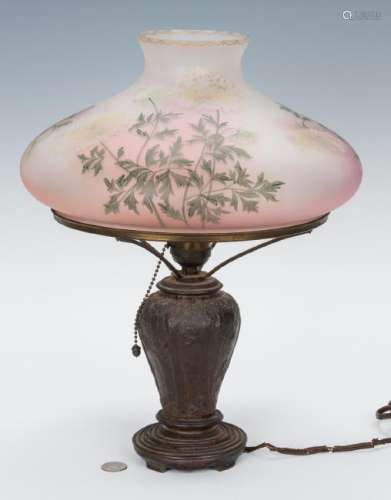 Handel Table Lamp, Forest Base with Floral Shade