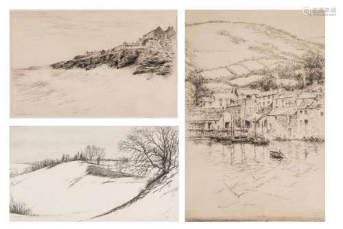 3 Kerr Eby Etchings, incl. Cornwall Proofs