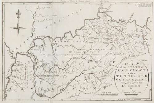 Cyrus Harris KY & TN Map, 1796