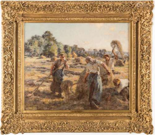 Leon L'Hermitte Oil Painting of Workers in Field