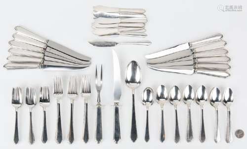 Lunt William & Mary Sterling Flatware, 77 Pcs.