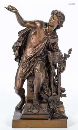 Mathurin Moreau Bronze Sculpture, Apollo