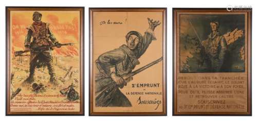 3 French World War I Propaganda Posters