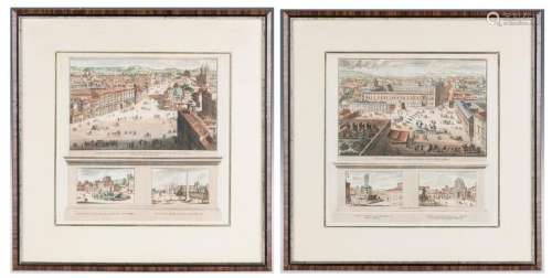 Engraved Views of Rome incl. Quirinal Palace