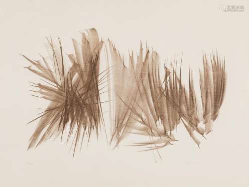 Hans Hartung Lithograph, Composition 118