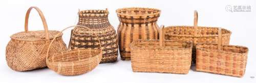 7 Native American Cherokee Baskets