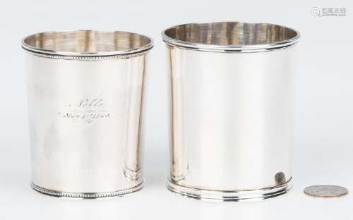 2 Coin Silver Cups, Kirk & Gorham