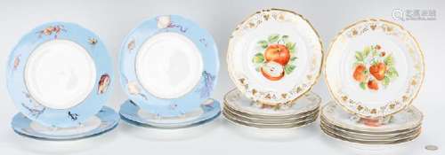 16 French Porcelain Luncheon Plates