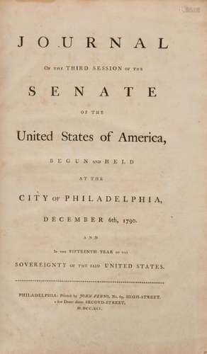 3rd Session U.S. Senate, Thos. Blount Owned, KY related