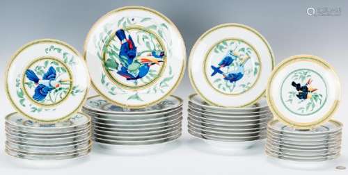 Hermes Paris Toucans Pattern Porcelain Dinnerware Set,