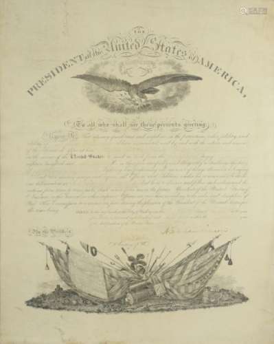 Abraham Lincoln Signed War Commission Document