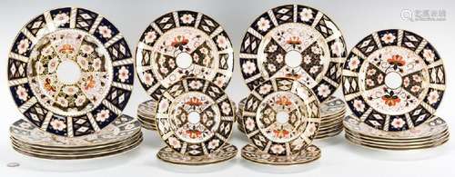 33 Pcs. Royal Crown Derby Imari Porcelain Dinnerware