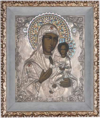Russian Eastern Orthodox Icon, Virgin & Child