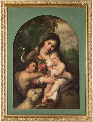 Continental School, Madonna and Child with John the