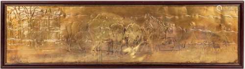 Greg Ridley Gilt Copper Panel, Appomattox Surrender