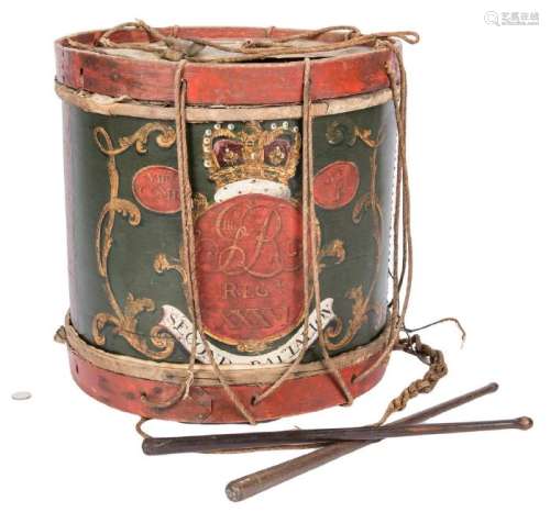 George III Regimental Drum and sticks