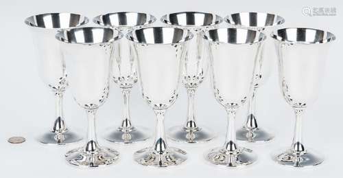 8 Wallace Sterling Silver Goblets