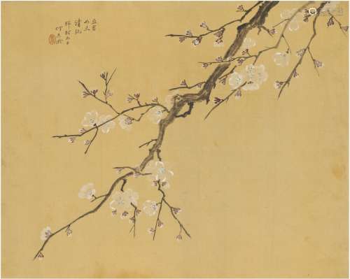 何香凝（1878～1972）为吴亚男作梅花图