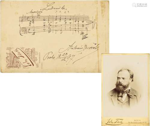 德沃夏克（Antonin Leopold Dvorak，1841～1904）晚年返回布拉格后作清唱剧《圣卢尔德米拉》乐谱手稿及旧照