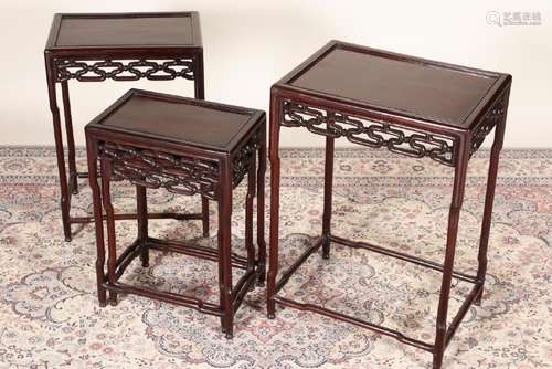 Delightful Chinese Nest of Four Tables,