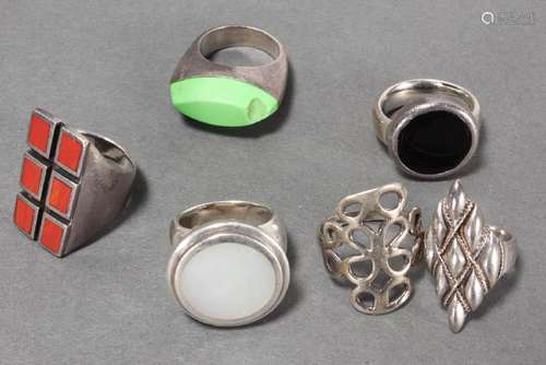 Bag of Assorted Silver Rings,