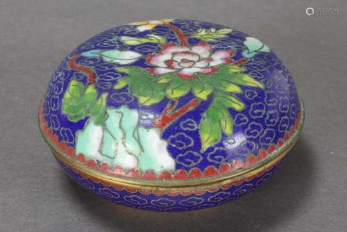 Chinese Cloisonné Box and Cover,