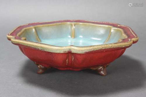 Chinese Jun Glazed Footed Bowl,