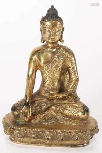 Chinese Gilt Bronze Buddha,