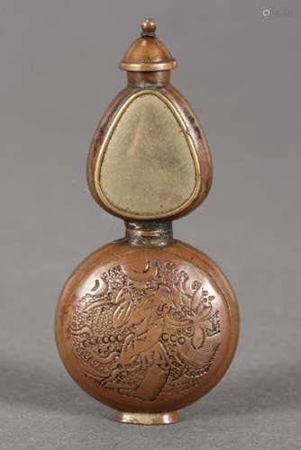 Lovely Chinese Bronze Snuff Bottle and Stopper,