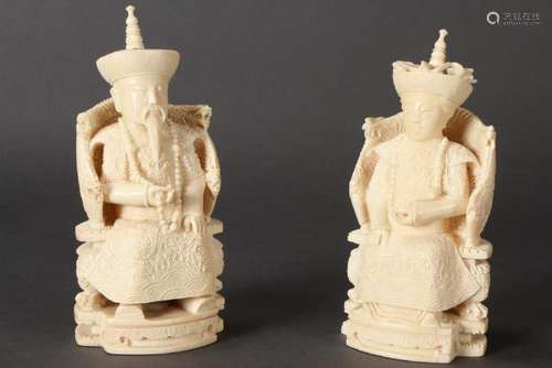 Pair of Chinese Emperor and Empress,