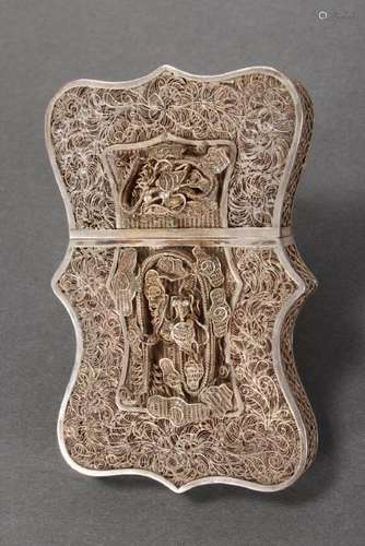 Chinese Silver Filigree Card Case,