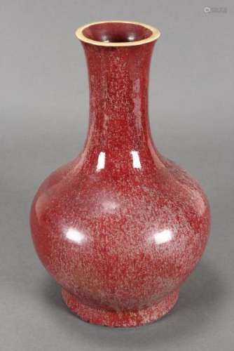 Chinese Qing Dynasty Sang de Boeuf Porcelain Vase,