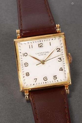 18ct Gold Universal Genève Gents Wristwatch,