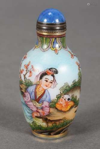 Chinese Milk Glass Snuff Bottle and Stopper,