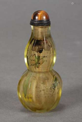 Chinese Inside Painted Snuff Bottle and Stopper,