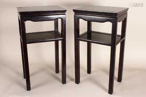 Pair of Chinese Torchère Tables,