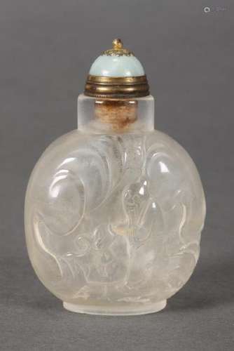 Chinese Rock Crystal Snuff Bottle and Stopper,