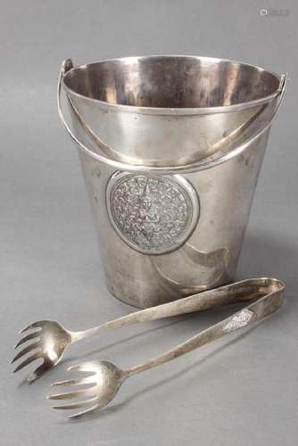 Thai Sterling Silver Ice Bucket,