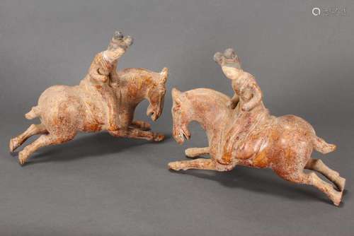 Pair of Chinese Earthenware Horses,