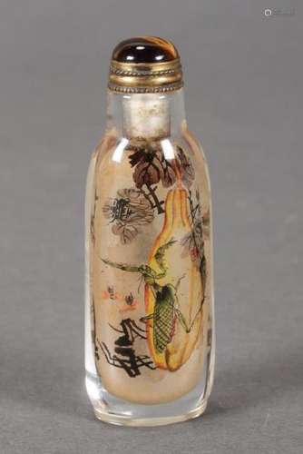 Chinese Inside Painted Snuff Bottle and Stopper,