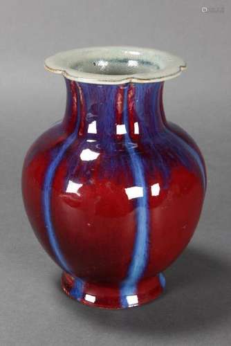 Chinese Sang de Boeuf Vase,