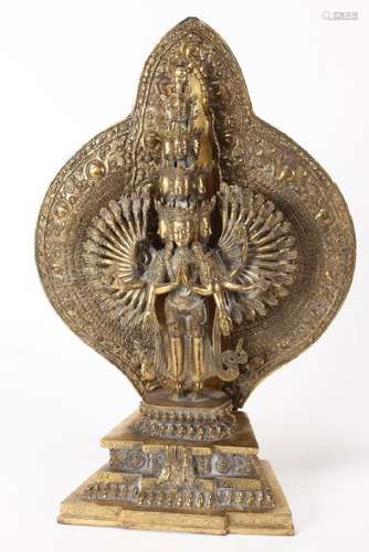 Chinese Gilt Bronze Avalokiteshvara,